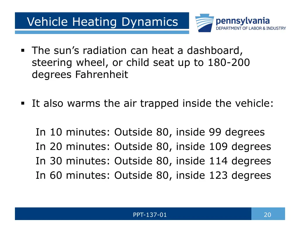 vehicle heating dynamics