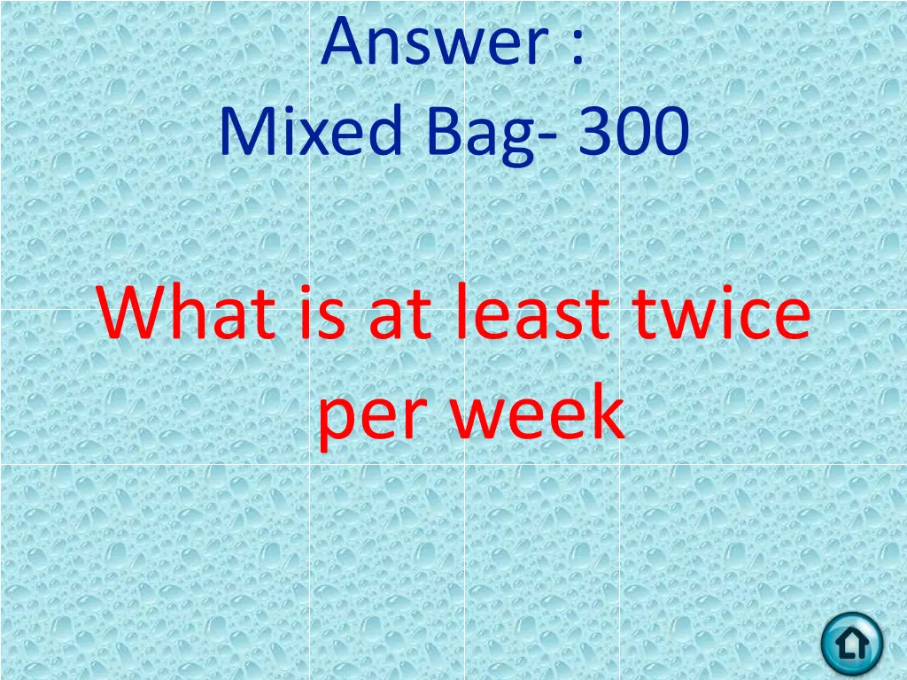 answer mixed bag 300