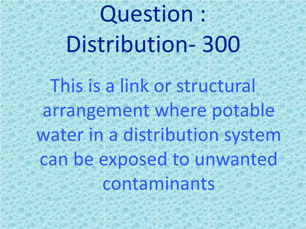 question distribution 300