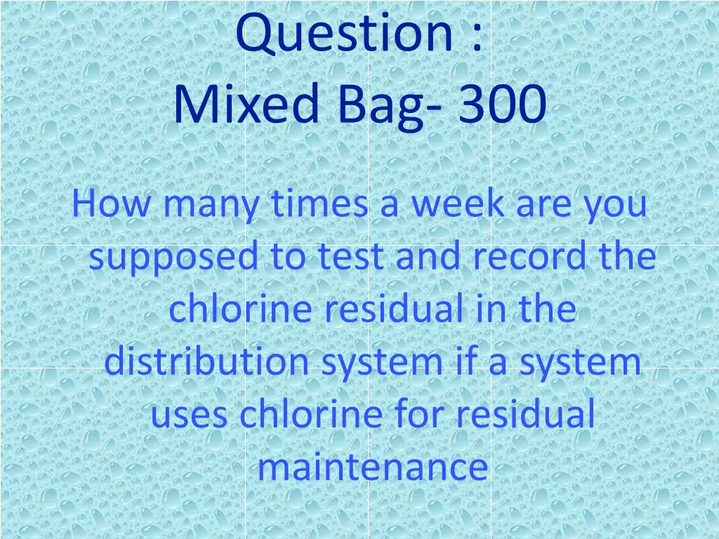 question mixed bag 300