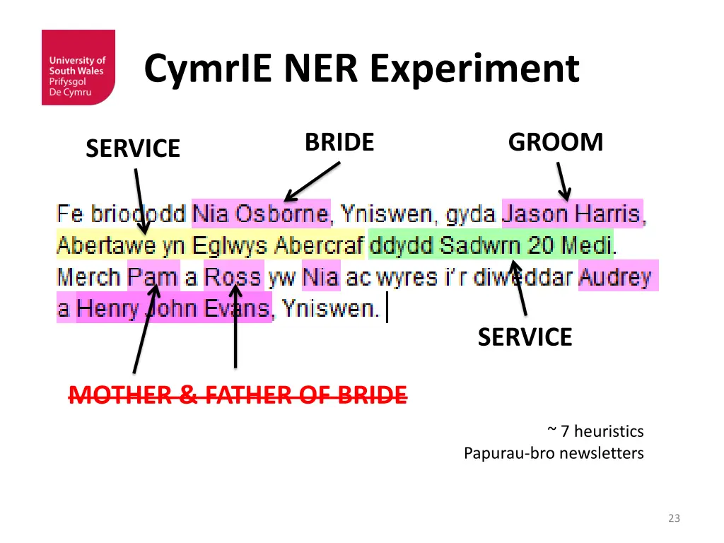 cymrie ner experiment 1