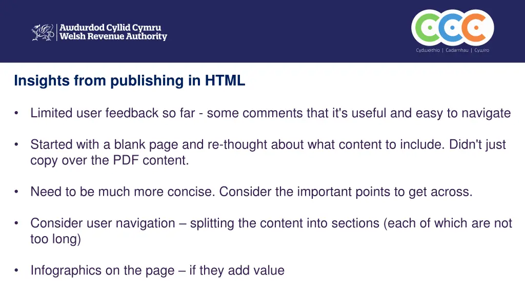 insights from publishing in html