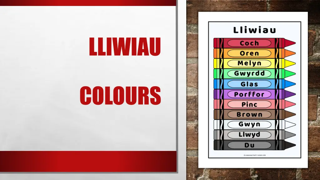 lliwiau