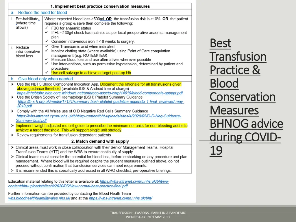 best best transfusion transfusion practice