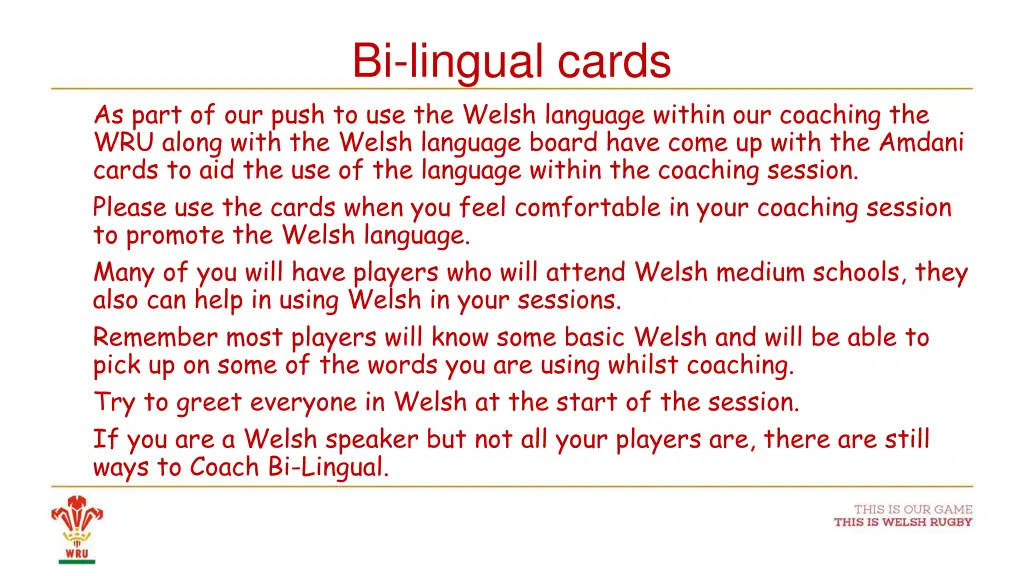 bi lingual cards