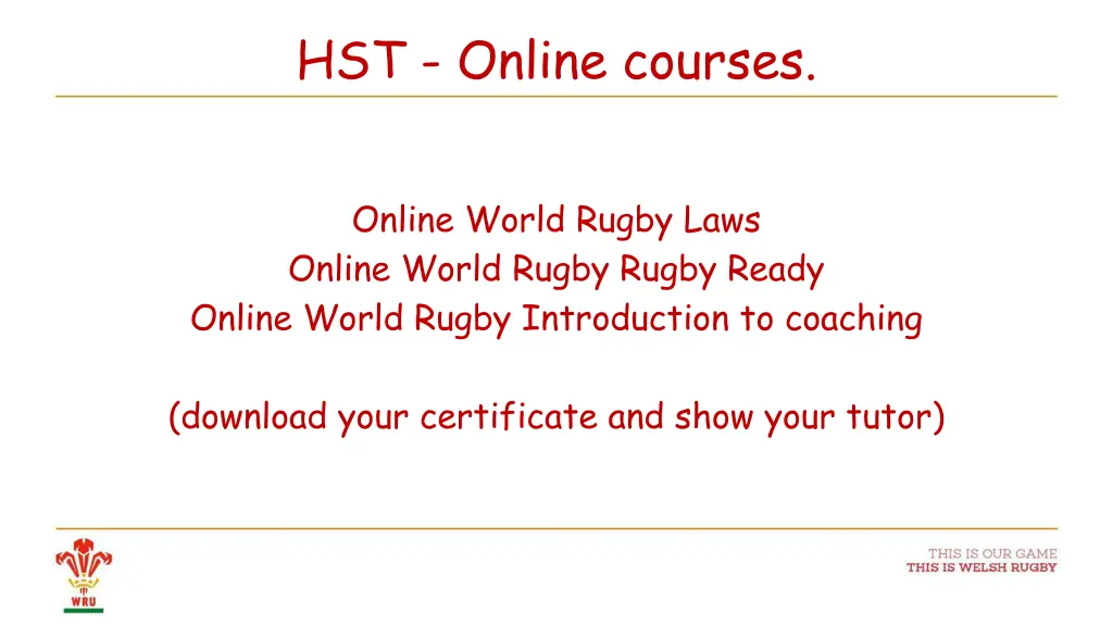 hst online courses