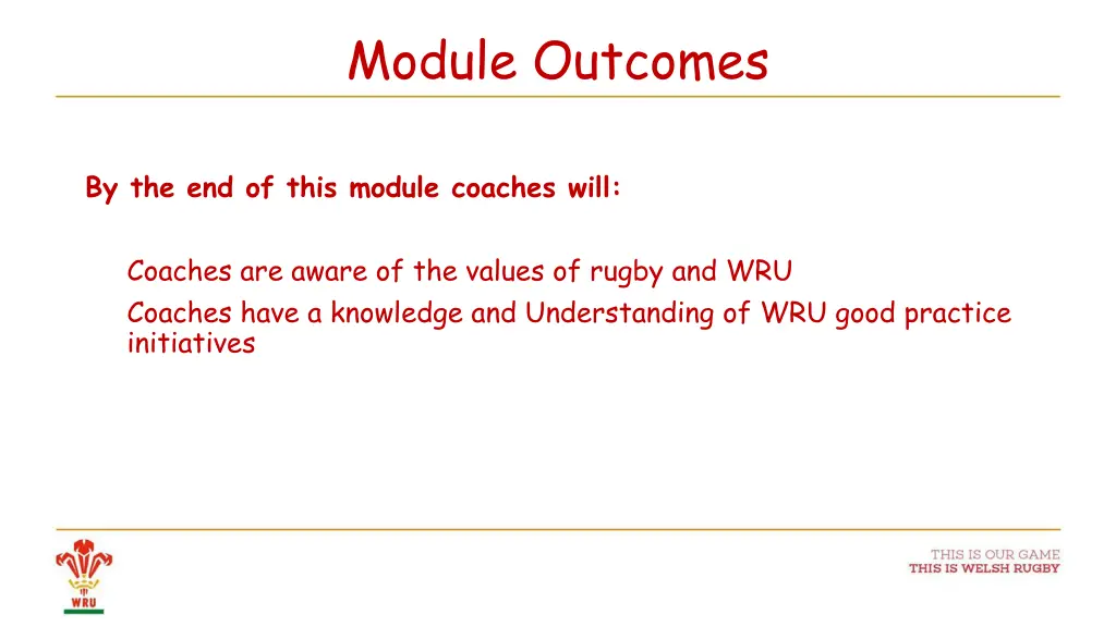 module outcomes 1