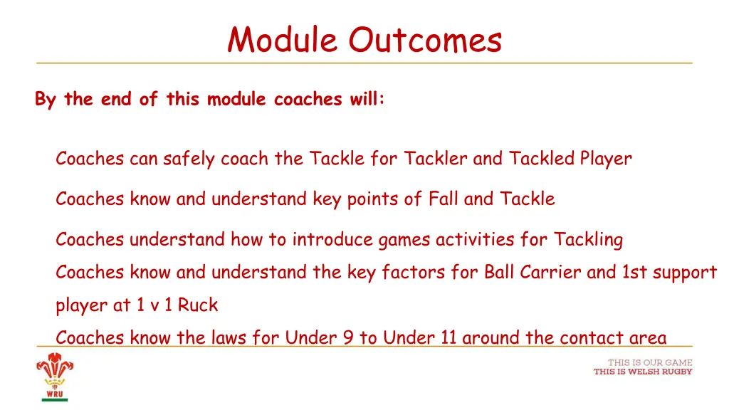 module outcomes 2