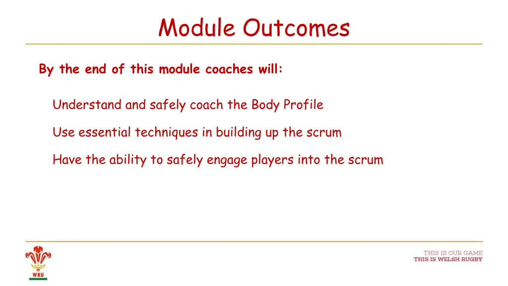 module outcomes 3