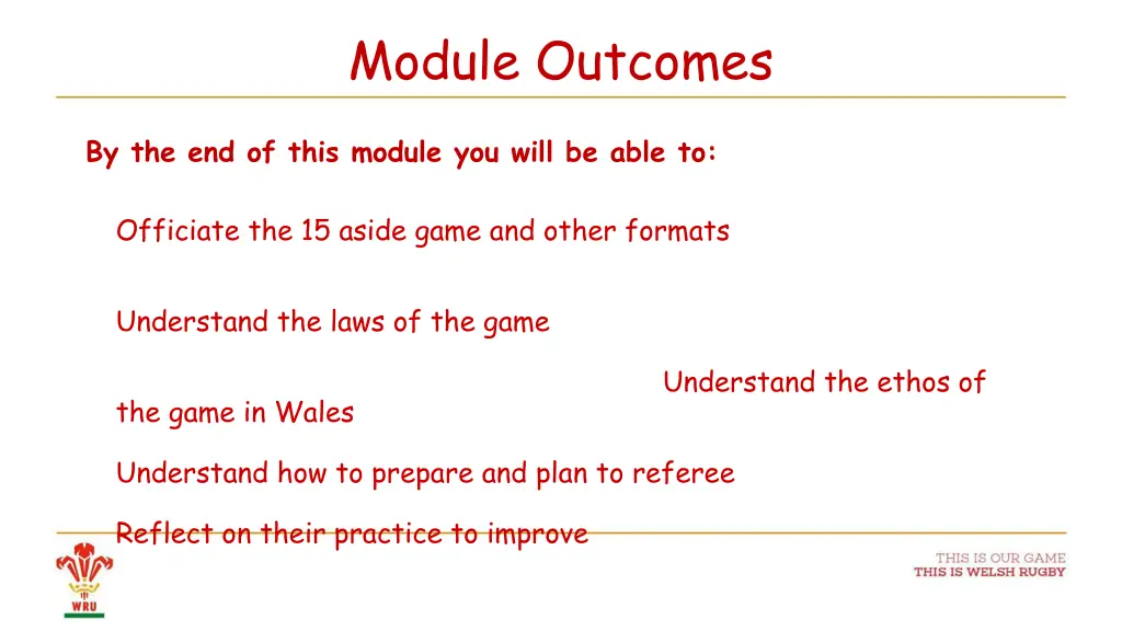 module outcomes 4