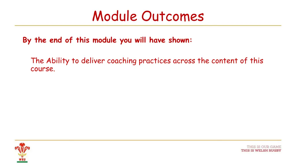 module outcomes 5