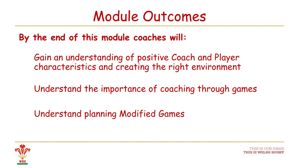 module outcomes