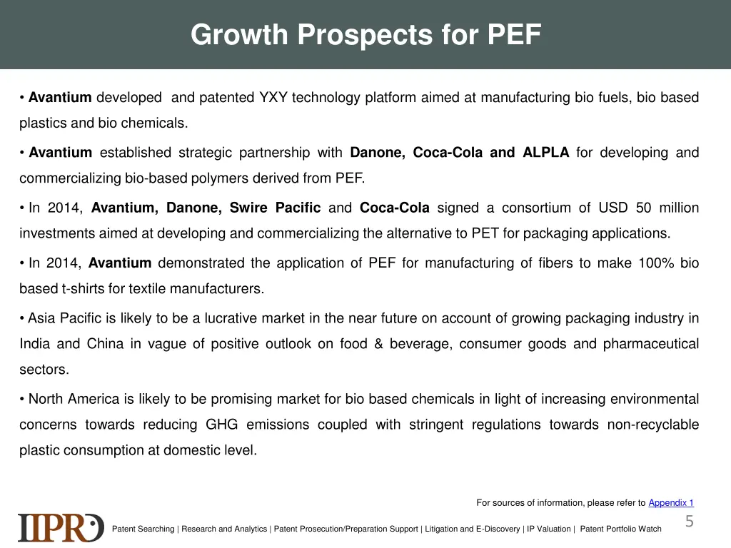 growth prospects for pef