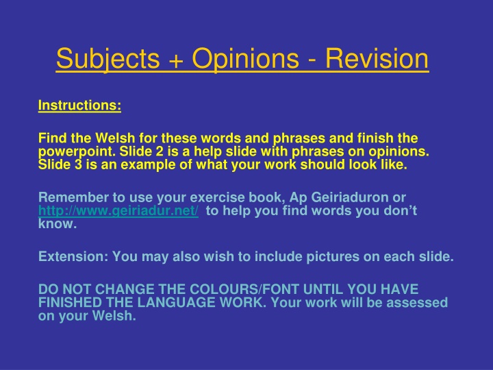 subjects opinions revision