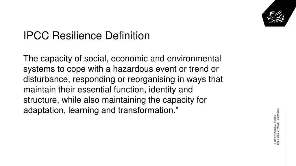 ipcc resilience definition