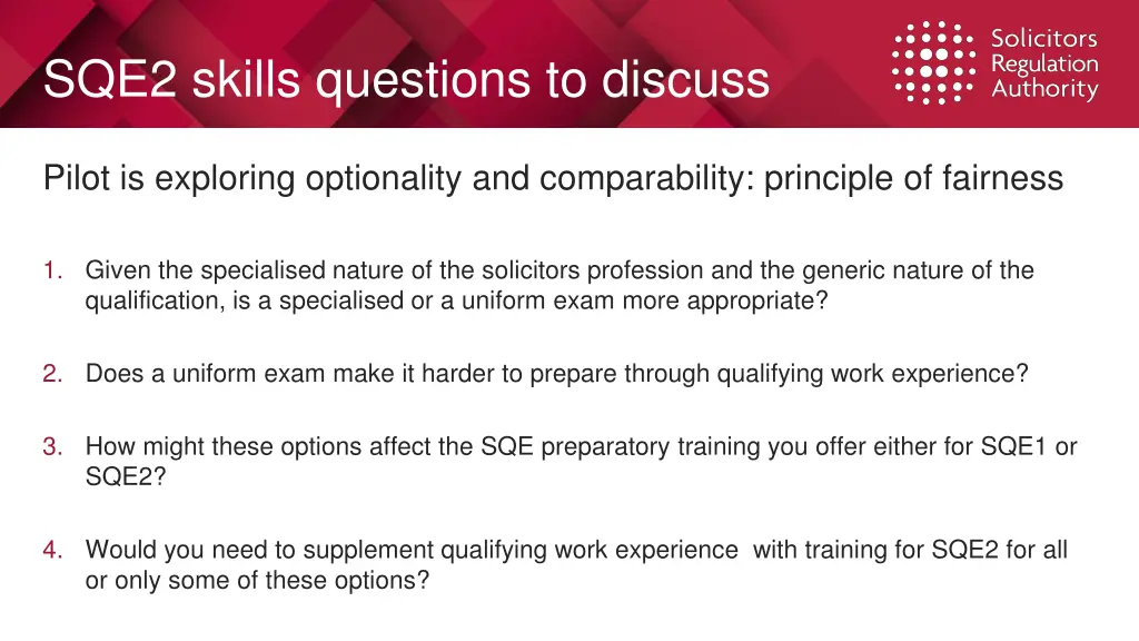 sqe2 skills questions to discuss