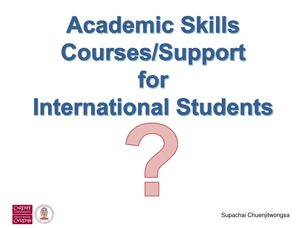 academic skills courses support for international