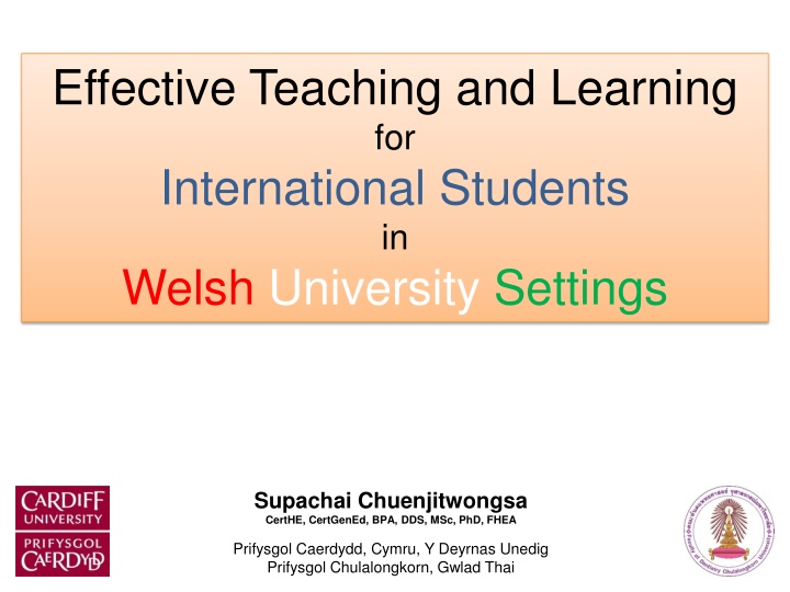 effective teaching and learning for international