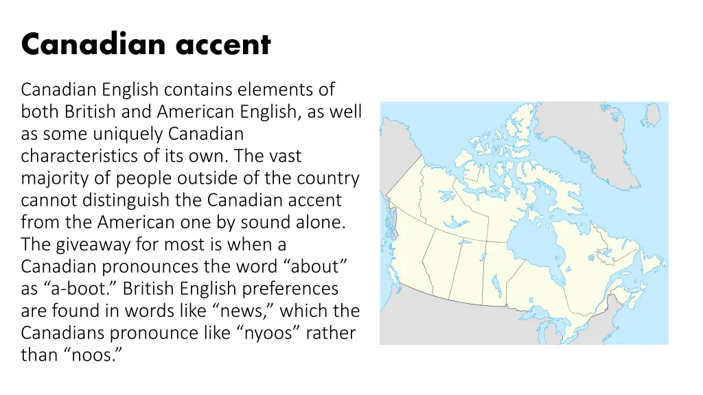 canadian accent