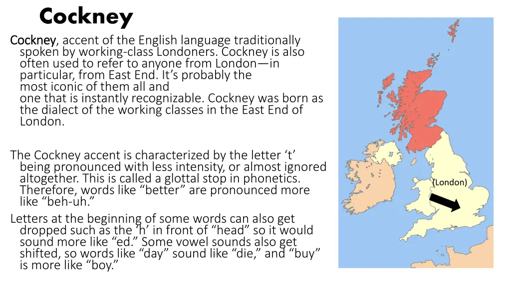 cockney cockney cockney accent of the english