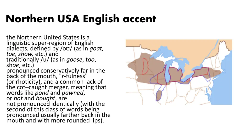 northern usa english accent