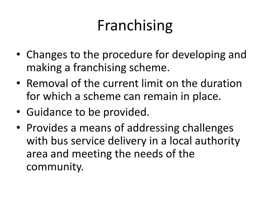 franchising