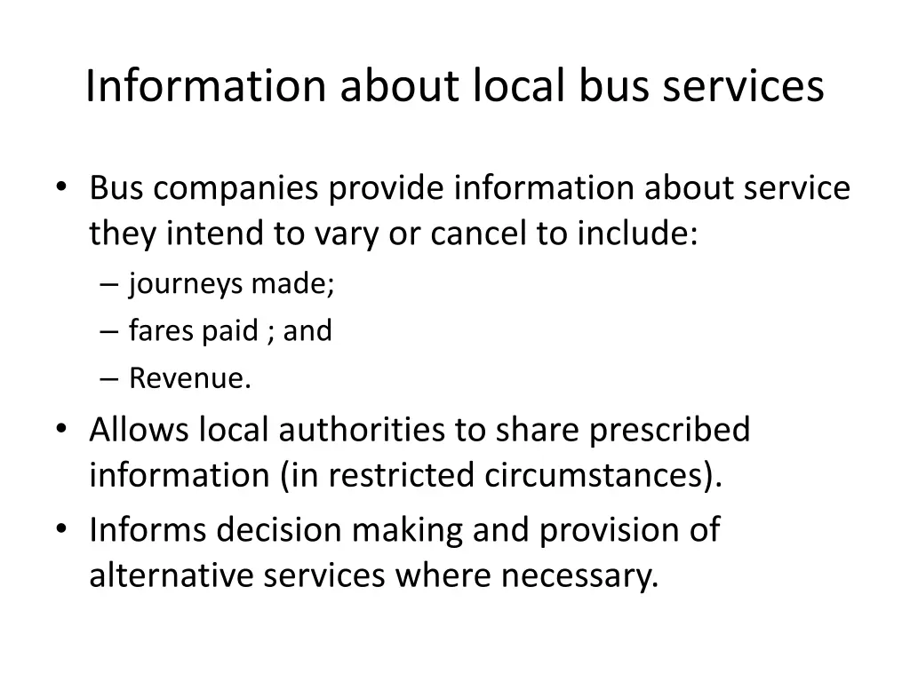 information about local bus services 1