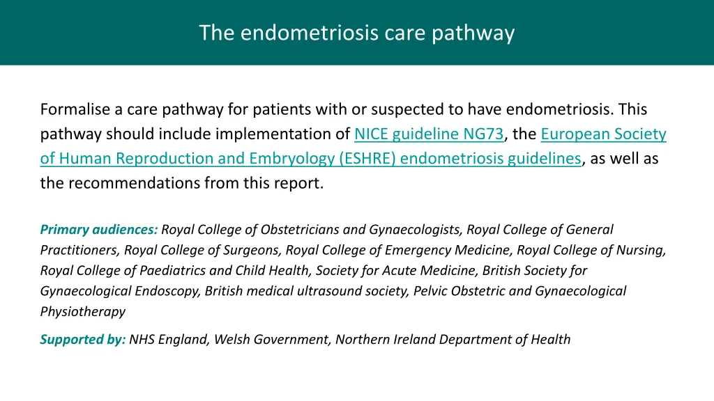 the endometriosis care pathway