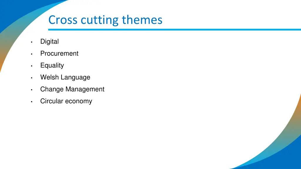 cross cutting themes