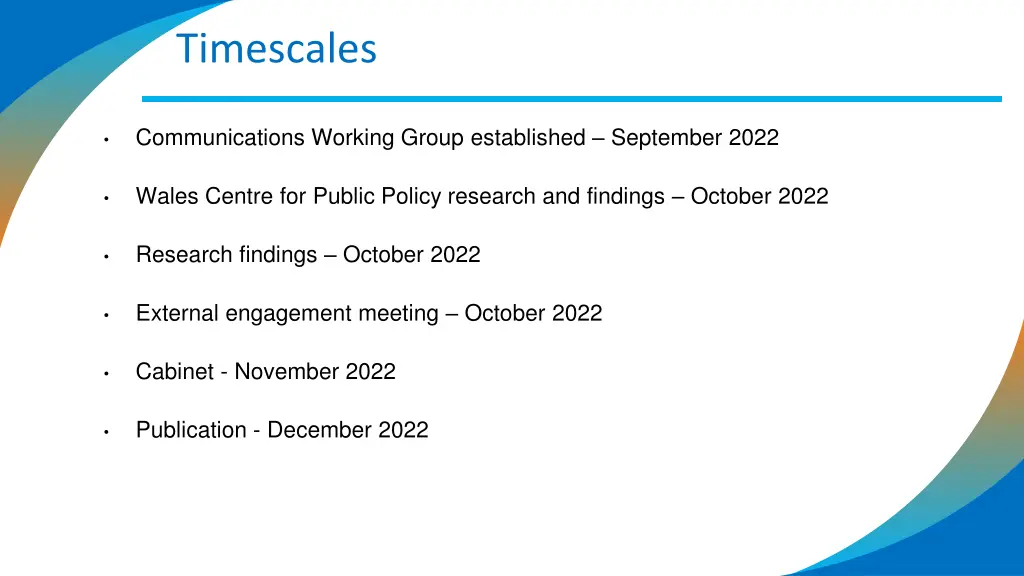 timescales