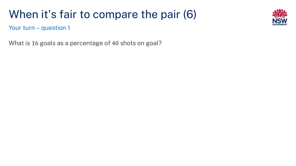 when it s fair to compare the pair 6