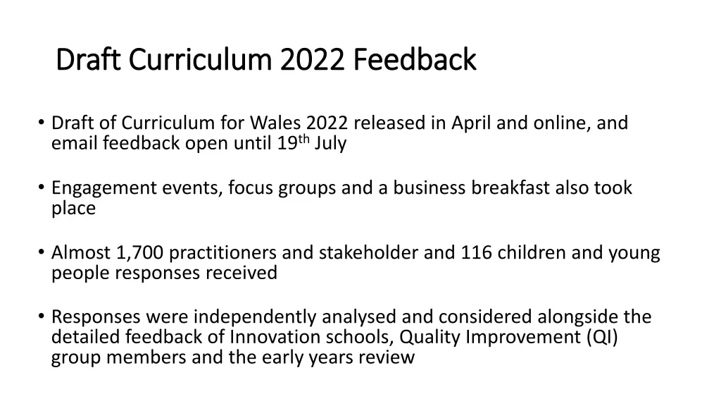 draft curriculum 2022 feedback draft curriculum