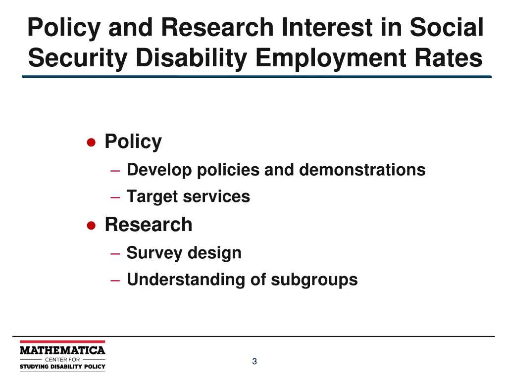 policy and research interest in social security