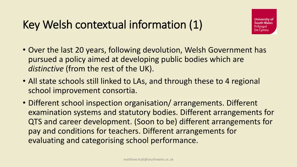 key welsh contextual information 1 key welsh