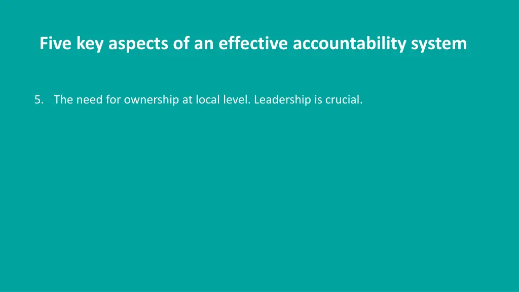 five key aspects of an effective accountability 1