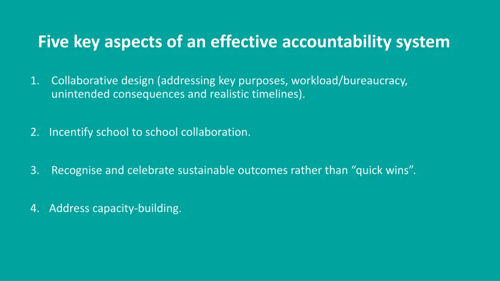 five key aspects of an effective accountability