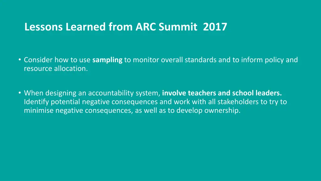 lessons learned from arc summit 2017 1