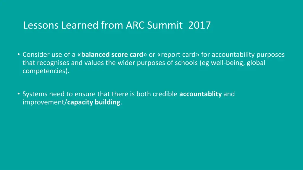 lessons learned from arc summit 2017 2