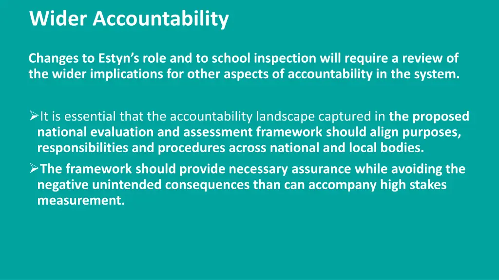 wider accountability