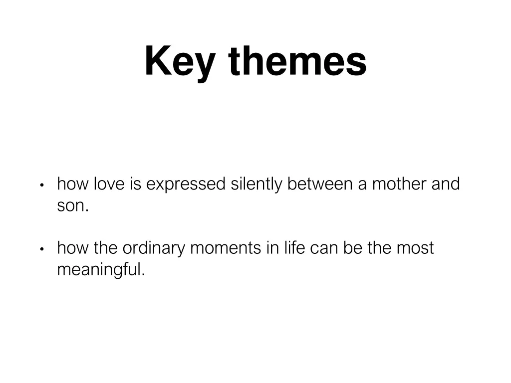 key themes