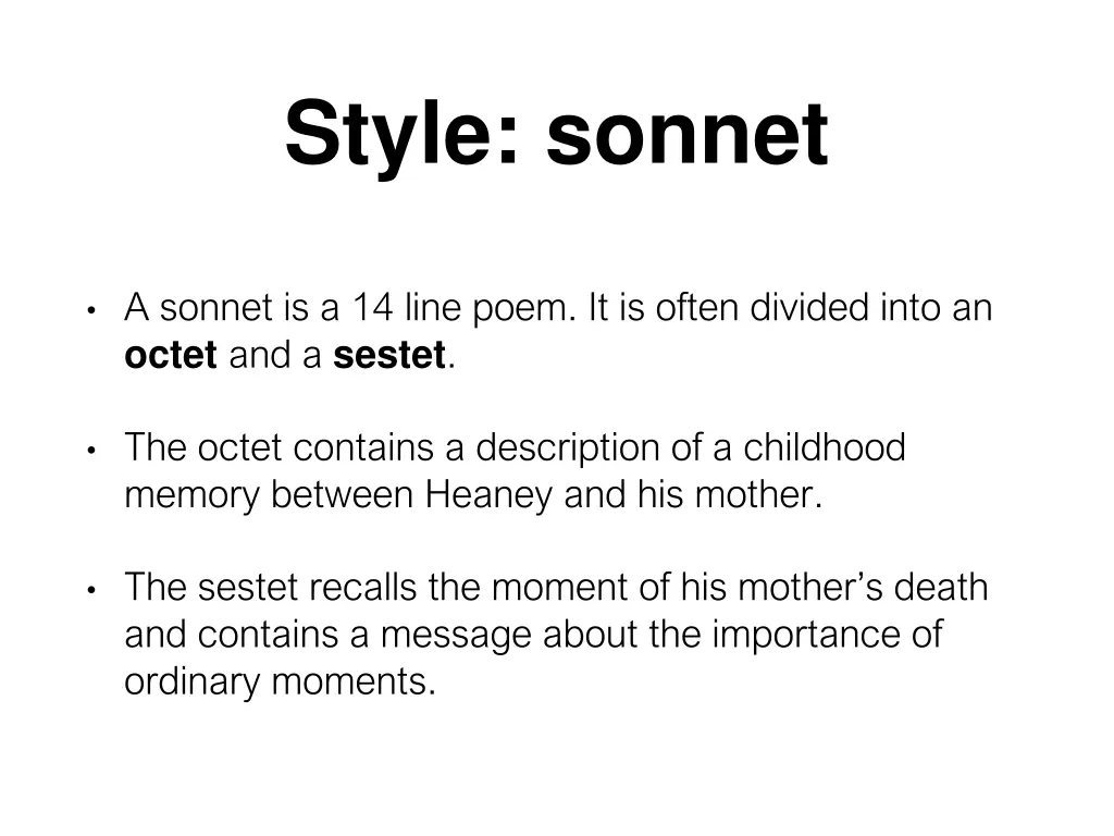 style sonnet