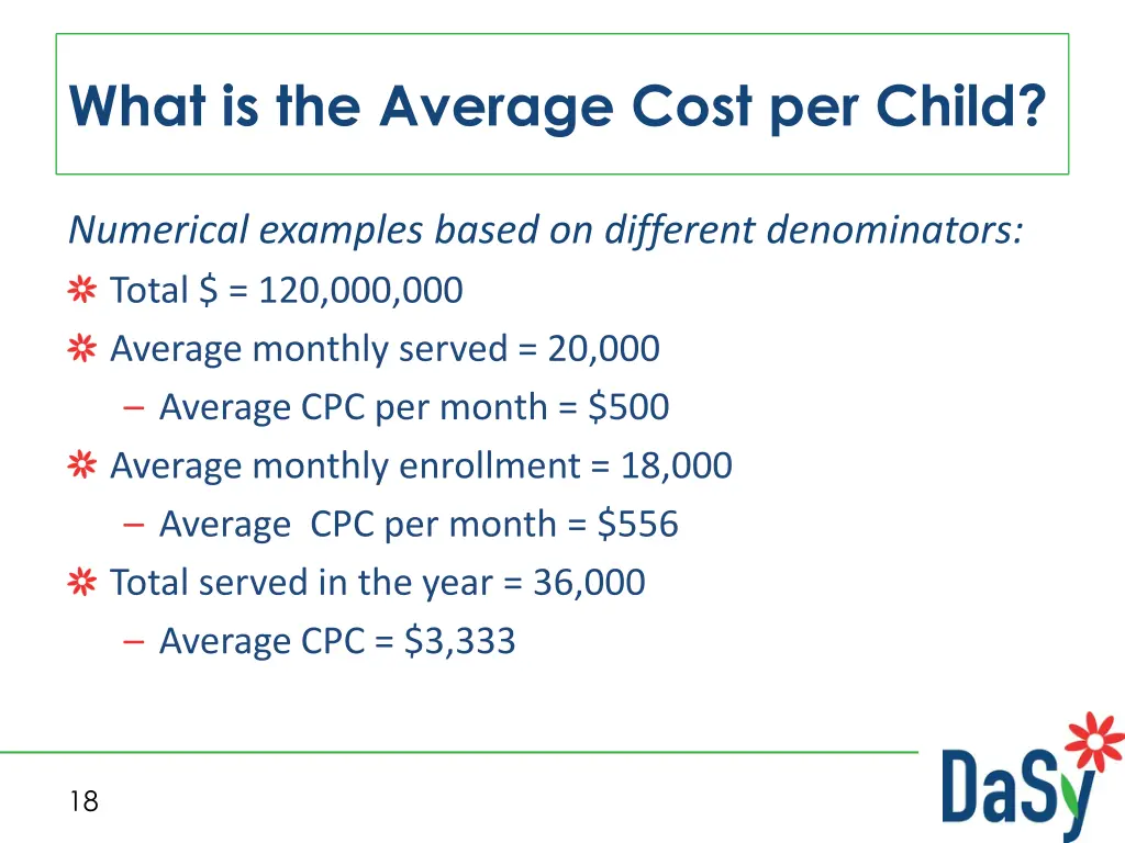 what is the average cost per child