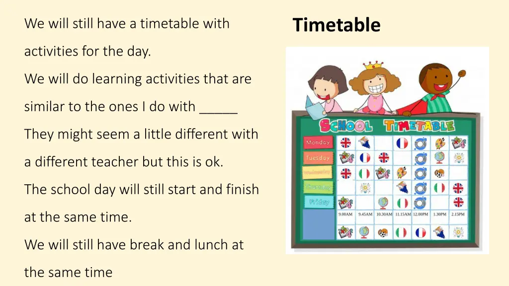 timetable