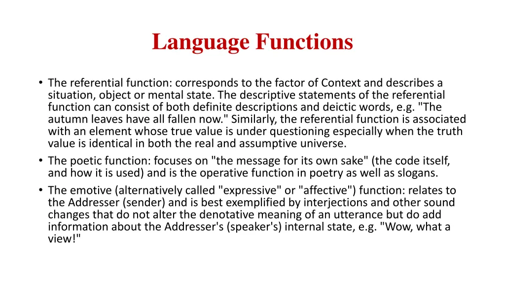 language functions 1