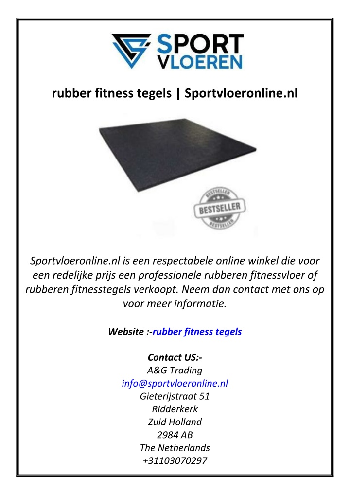 rubber fitness tegels sportvloeronline nl