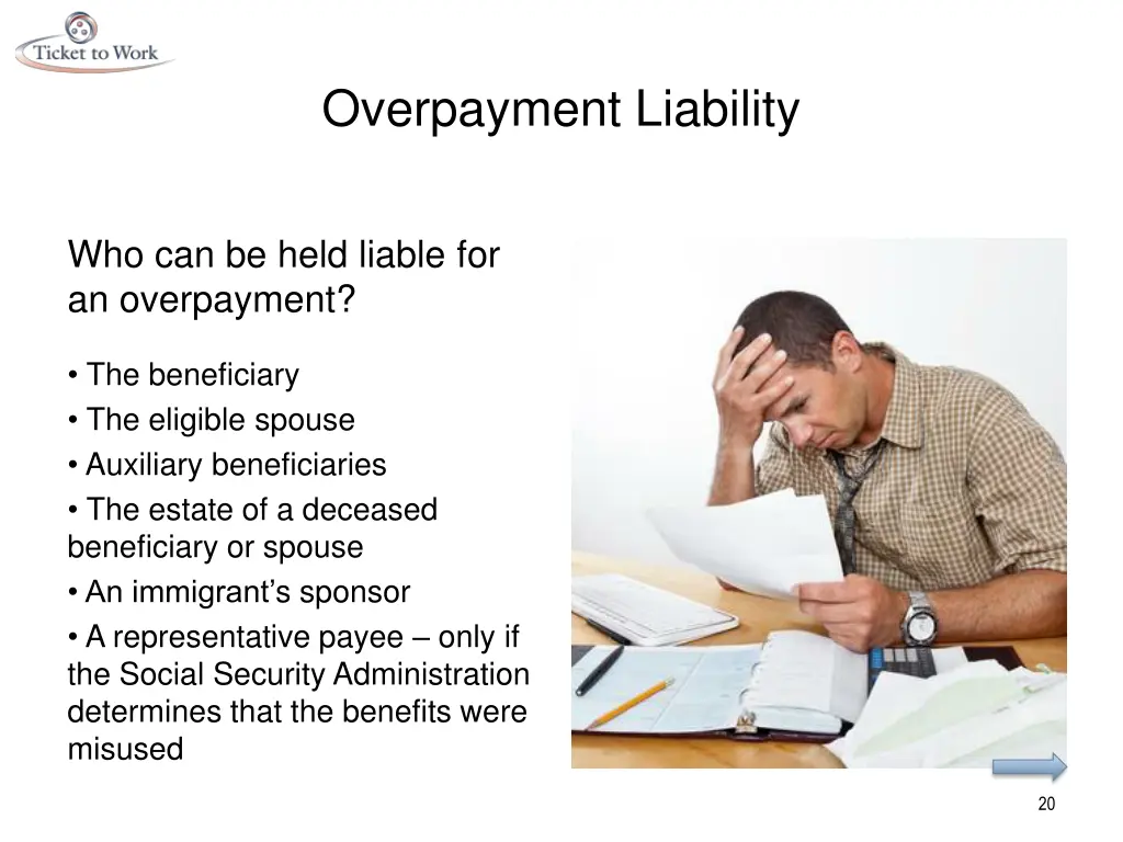 overpayment liability