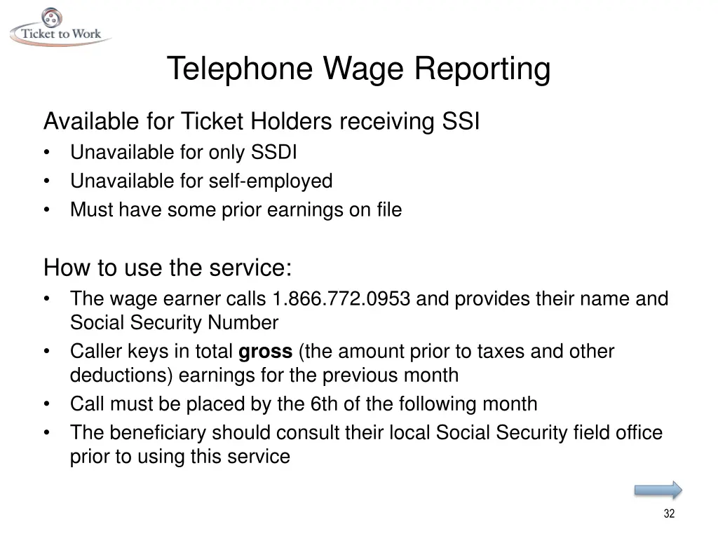 telephone wage reporting