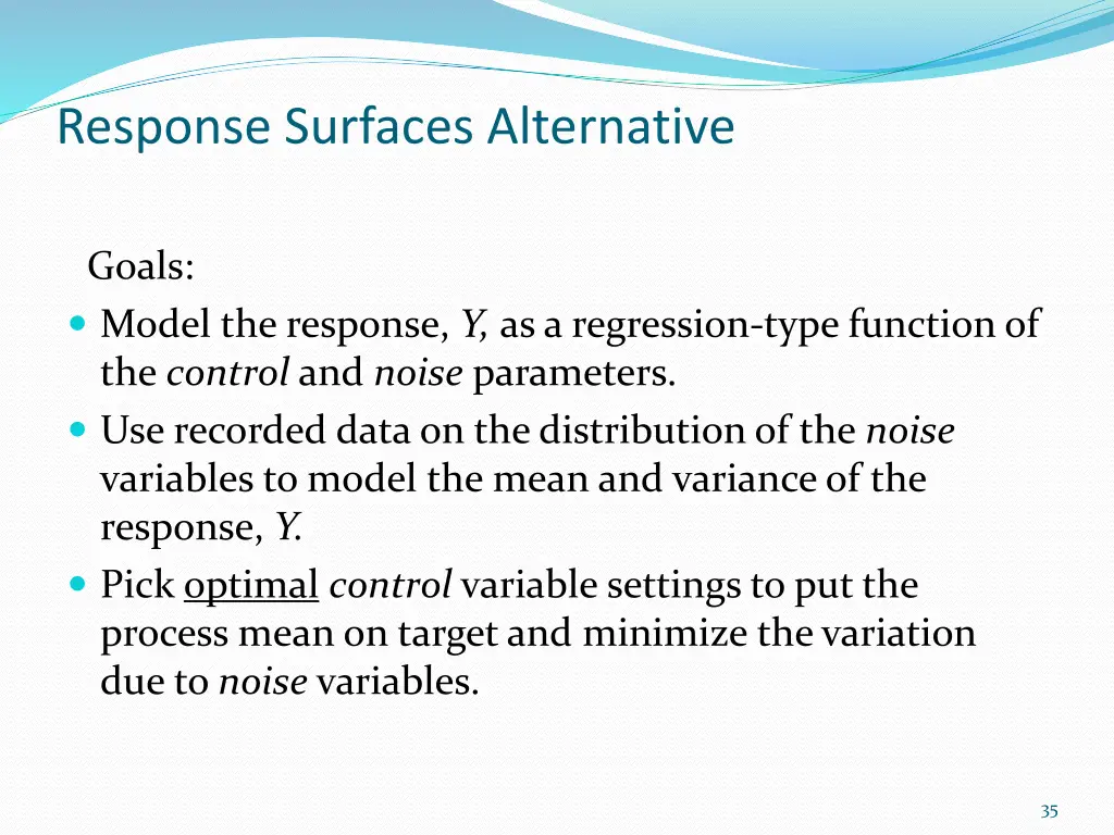 response surfaces alternative