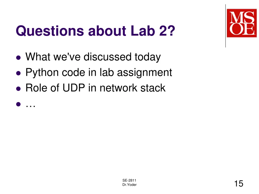 questions about lab 2