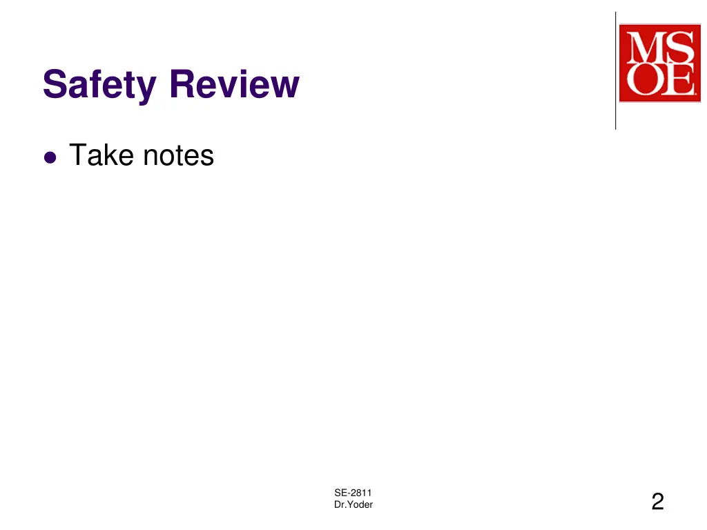 safety review